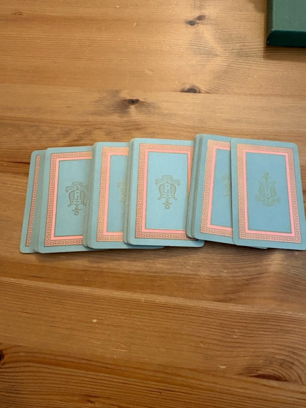 Vintage Delta Gamma Sorority Playing Cards MCM 1950s Gold Gilt Edge Anchor Deck - Picture 5 of 8